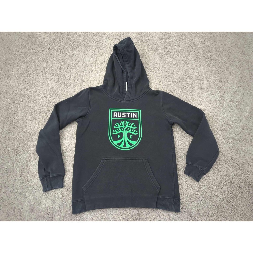 Austin FC Hoodie Youth Boys M Long Sleeve MLS Pullover Outer Stuff‎ Black